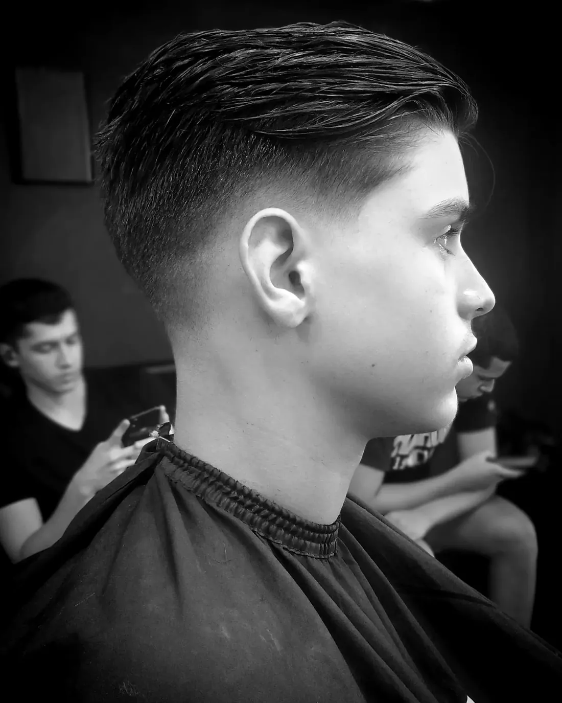 Low fade com topo texturizado