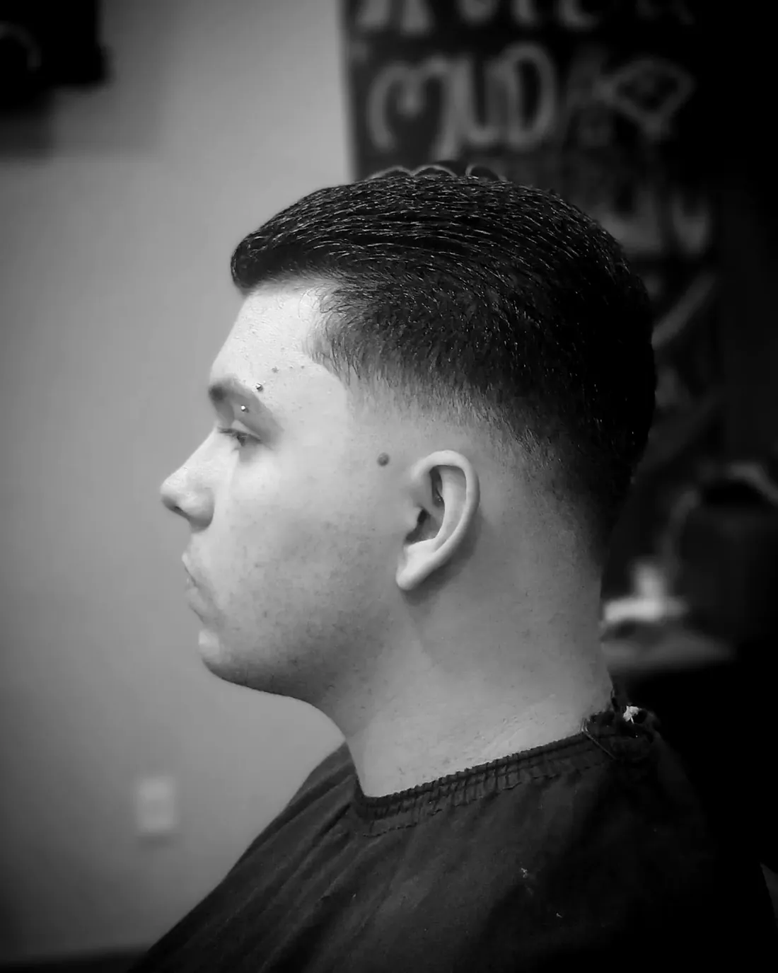 Degradê com topo penteado
